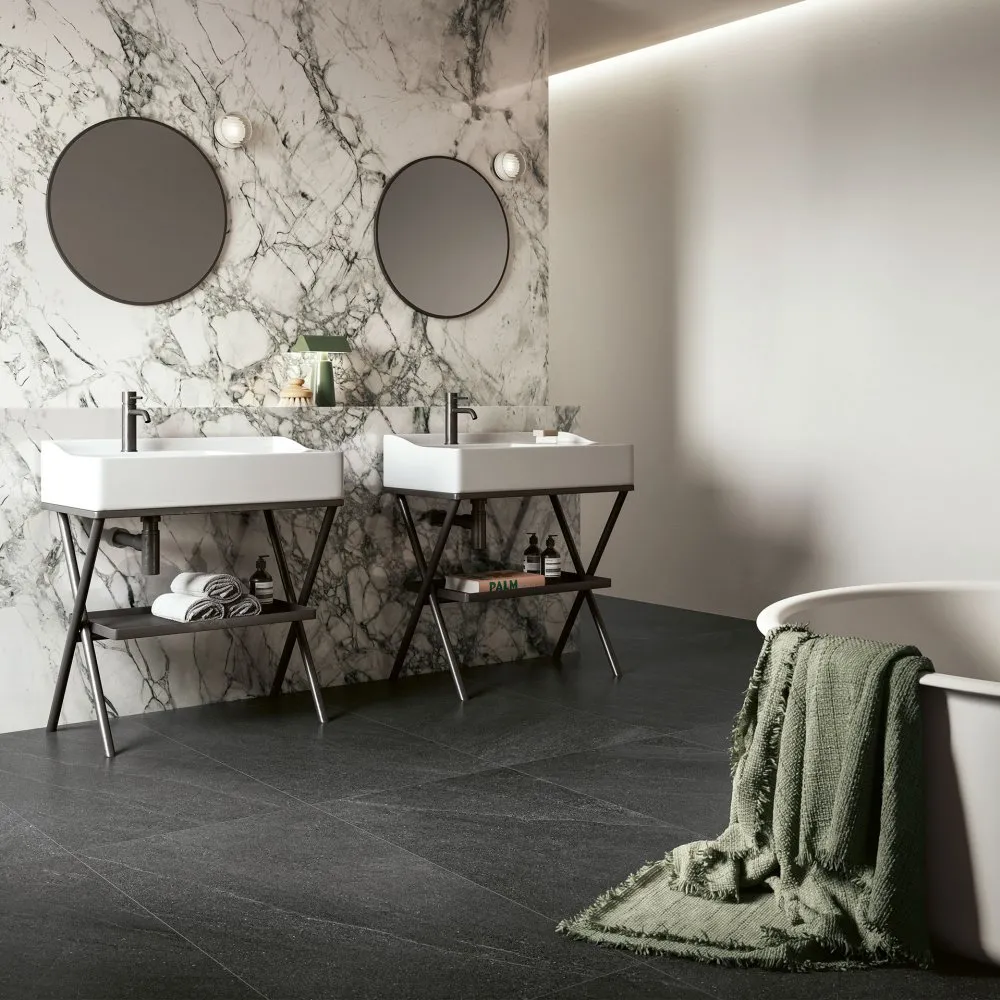 SERENISSIMA FLIESEN ECLETTICA NERO ECLETTICO NATURAL REKTIFIZIERT 60X120