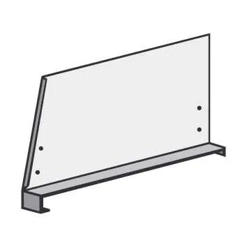 Freistehender Fachteiler mit Klemmfuß für Fachbodenregale Stecksystem T-Profil | HxT 30x50cm | Lichtgrau