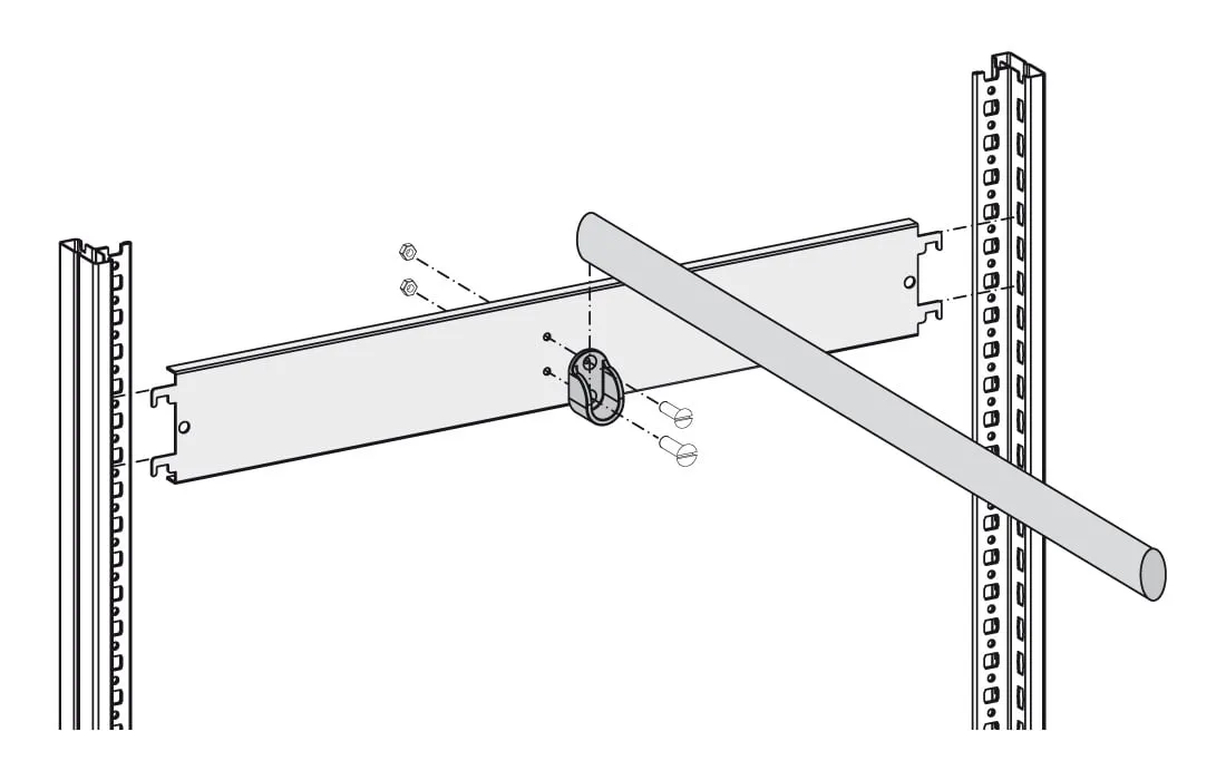 Kleiderstange für Fachbodenregale Stecksystem T-Profil | BxT 100x60cm | Traglast 100kg | inkl. Halterung und Montagematerial | Verzinkt