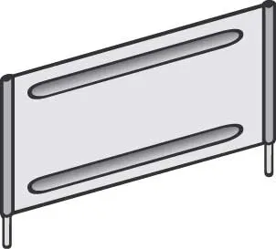 Freistehendes Trennblech mit Steckstiften für Fachbodenregale Stecksystem T-Profil | HxT 25x40cm | Verzinkt