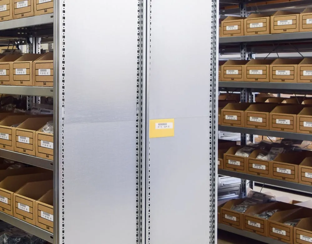 Seitenwand für Fachbodenregale Stecksystem T-Profil | passend zu HxT 200x50cm | inkl. Sicherungsstiften und Halteklammern | Lichtgrau