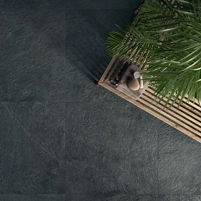 CASTELVETRO FLIESEN PIETRA ANTICA BLACK NATURAL REKTIFIZIERT 60X60