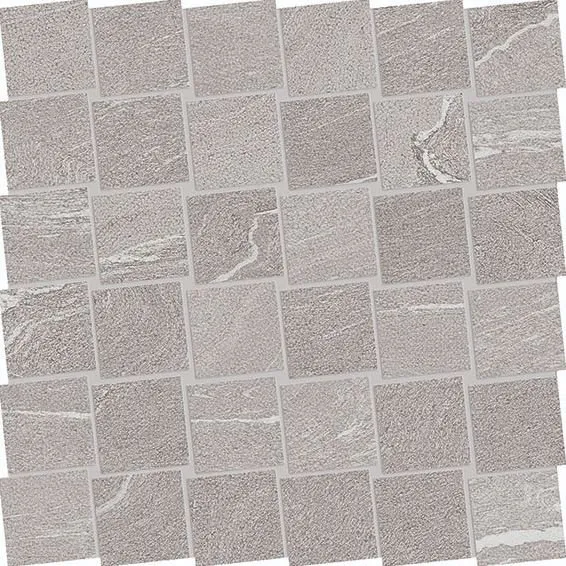 ERGON STONE TALK MOSAICO DADO MARTELLATA GREY NATURAL 30X30