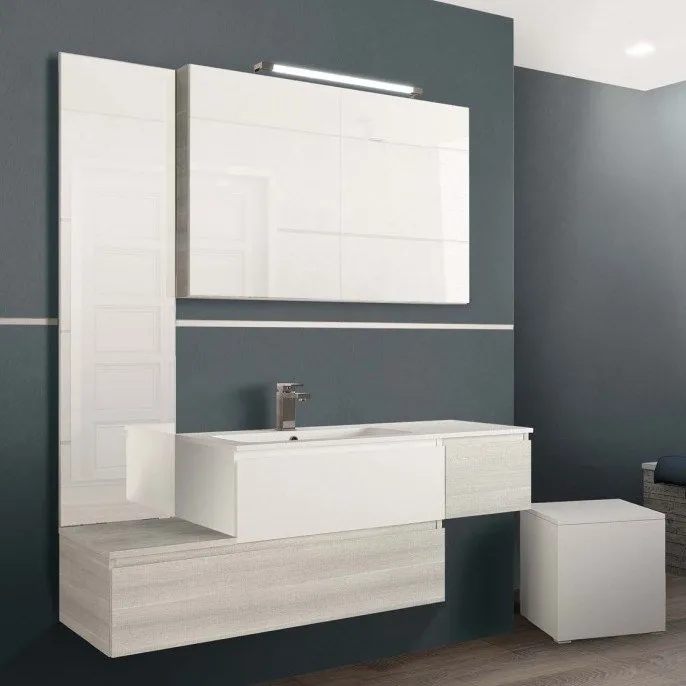 GOLA 2 WANDWASCHTISCH MIT 1 SCHUBLADE, KONSOLE UND SPIEGELN