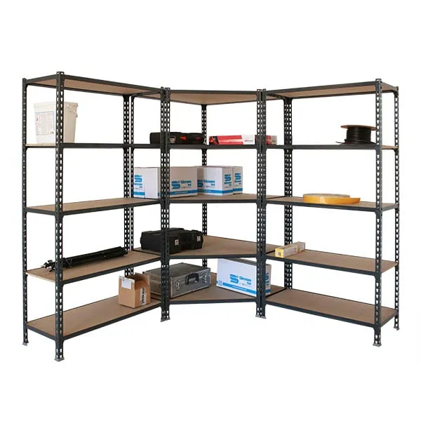 Mega Deal 1x Eckregal + 2x Schwerlastregal MULI | HxBxT 180x180x30cm | Fachlast 200kg | Anthrazit