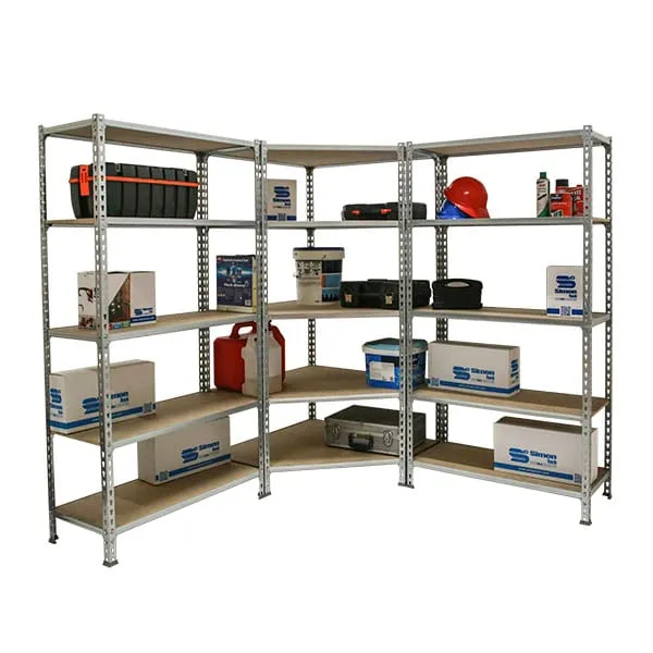 Mega Deal 1x Eckregal + 2x Schwerlastregal MULI | HxBxT 180x180x50cm | Fachlast 200kg | Verzinkt