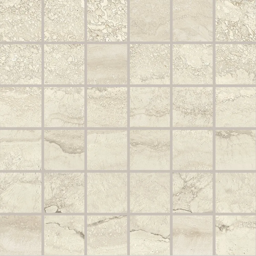PROVENZA FLIESEN UNIQUE TRAVERTINE MOSAIK CREAM VEIN CUT FULL LAPPATO 30X30