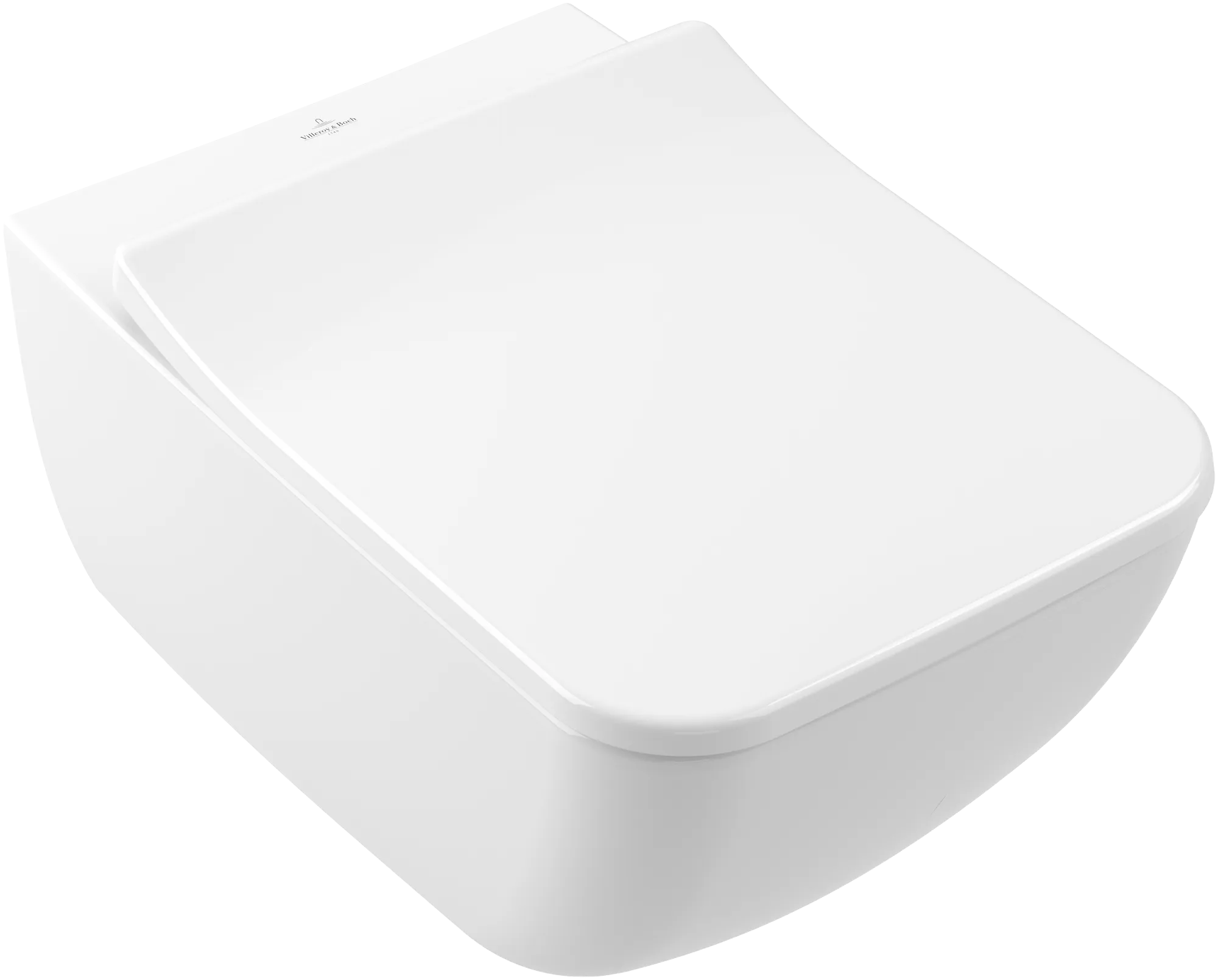 Wand-Tiefspül-WC Combi-Pack DirectFlush „Venticello“ mit SlimSeat 37,5 × 33 × 56 cm in Weiß Alpin, ohne Spülrand, Quick Release, Soft Closing