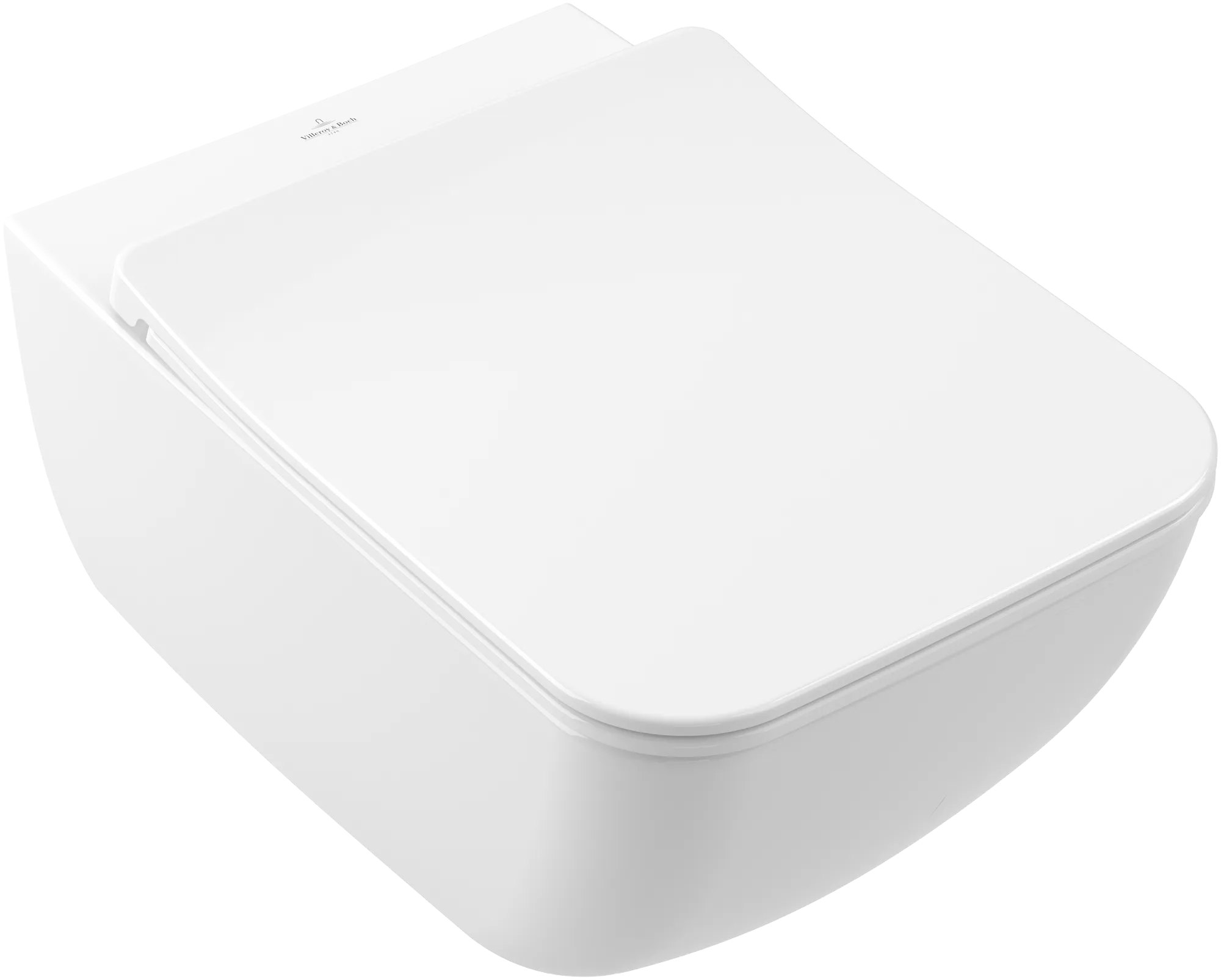 Wand-Tiefspül-WC Combi-Pack DirectFlush „Venticello“ wandhängend, Combipack SlimSeat Line 37,5 × 33 × 56 cm in Weiß Alpin, ohne Spülrand, Soft Closing, Quick Release