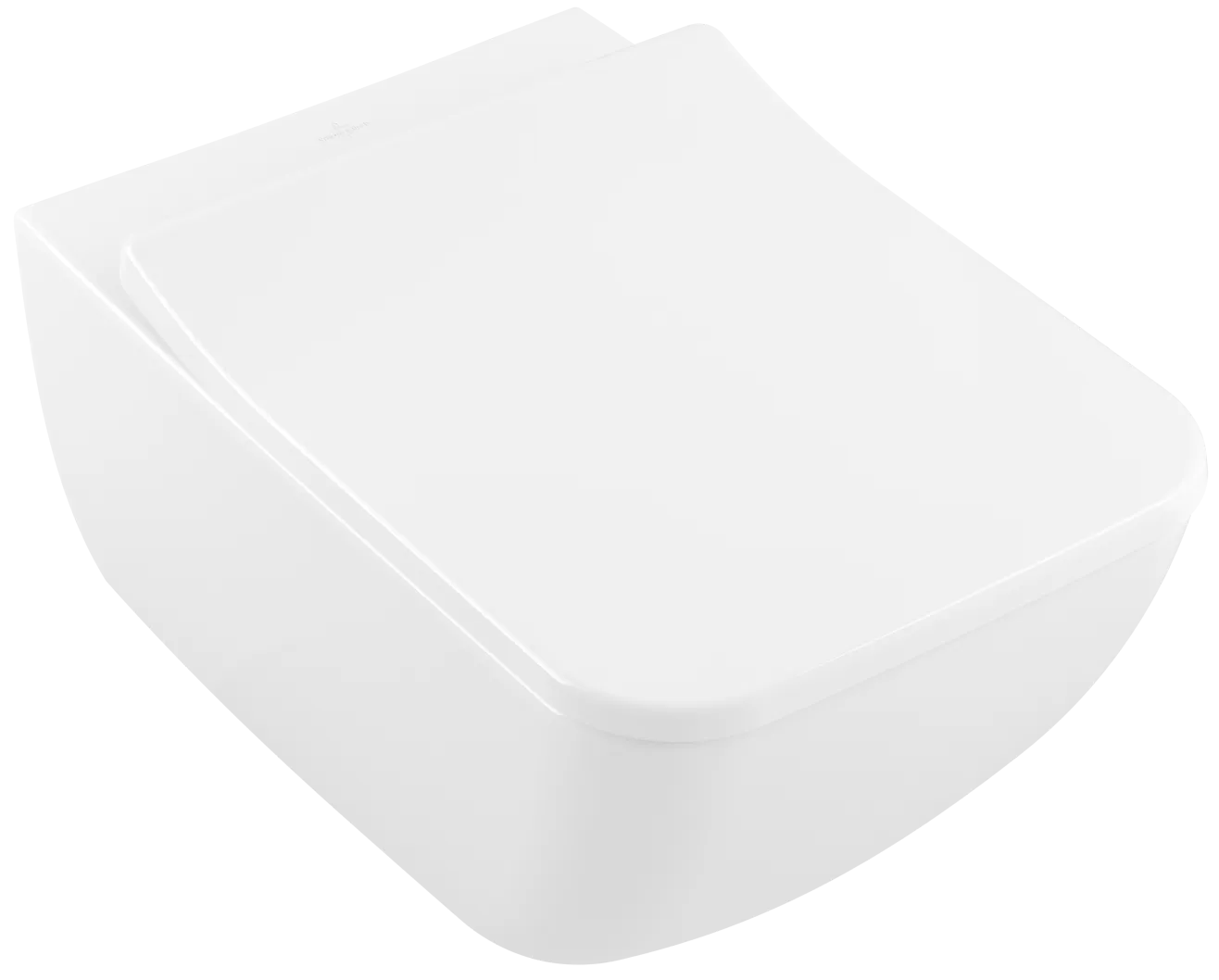 Wand-Tiefspül-WC Combi-Pack DirectFlush „Collaro“ mit SlimSeat 37,5 × 34 × 56 cm in Weiß Alpin, ohne Spülrand, Quick Release, Soft Closing