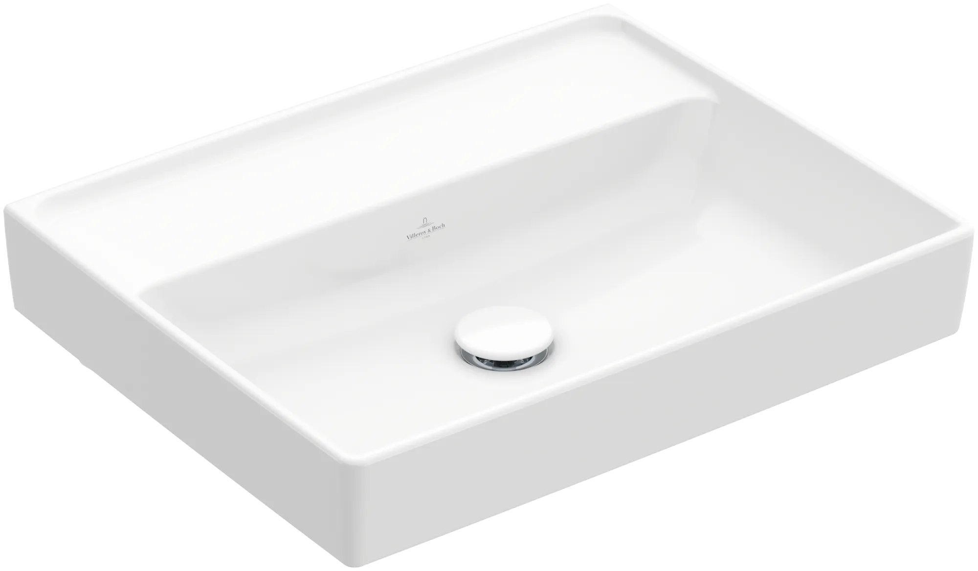 Villeroy & Boch Wandwaschtisch aus TitanCeram „Collaro“ 550 × 440 × 160 mm, ohne Hahnlochbohrung in Weiß Alpin