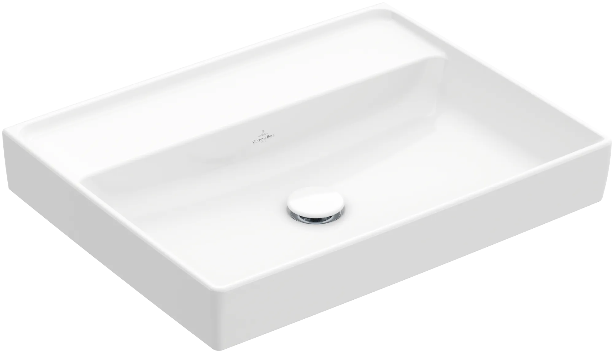 Villeroy & Boch Wandwaschtisch aus TitanCeram „Collaro“ 600 × 470 × 160 mm, ohne Hahnlochbohrung in Weiß Alpin