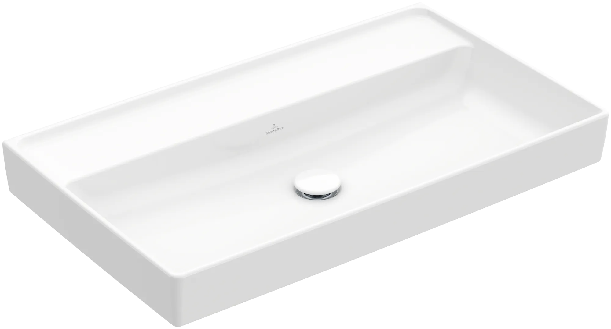 Villeroy & Boch Schrankwaschtisch aus TitanCeram „Collaro“ 800 × 465 × 160 mm, ohne Hahnlochbohrung in Weiß Alpin