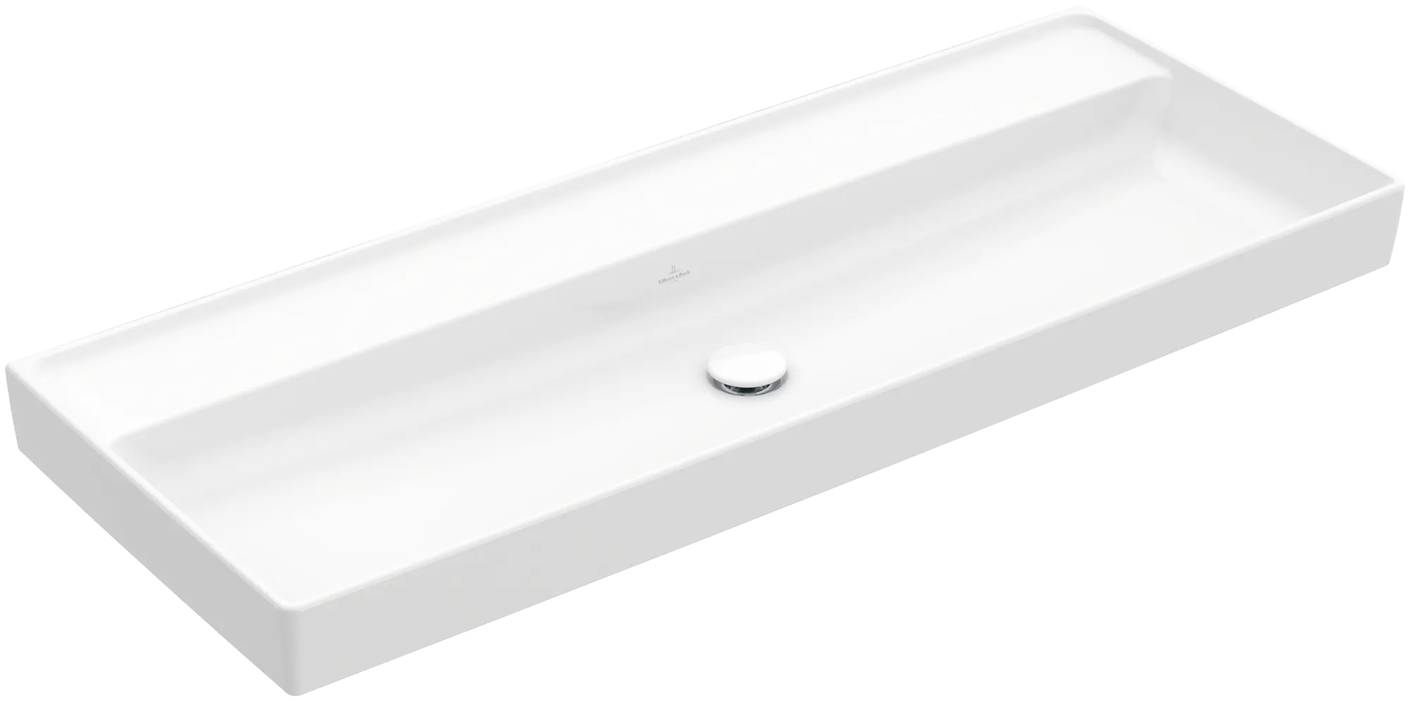 Villeroy & Boch Schrankwaschtisch aus TitanCeram „Collaro“ 1200 × 470 × 160 mm, ohne Hahnlochbohrung in Weiß Alpin