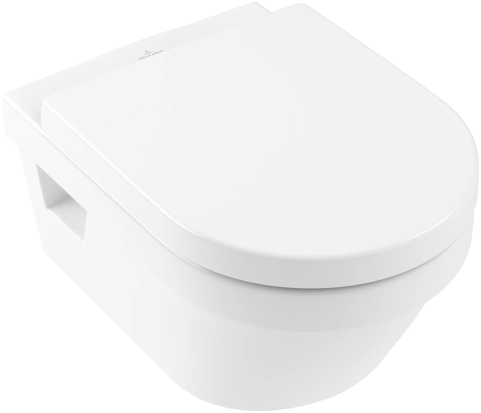 Wand-Tiefspül-WC Combi-Pack DirectFlush „Architectura“ 37 × 33 × 53 cm in Weiß Alpin, ohne Spülrand, Abgang waagerecht