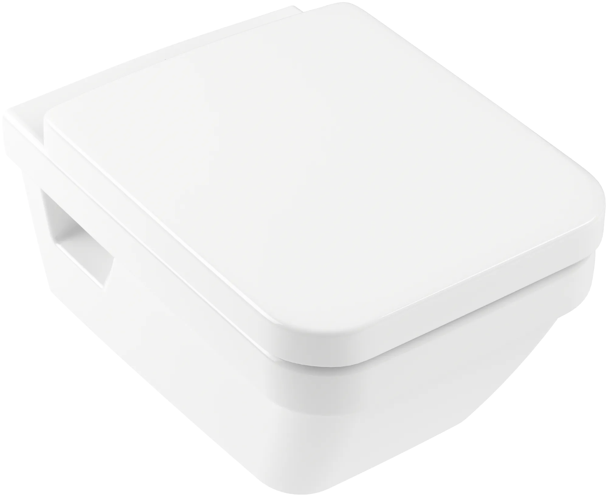 Wand-Tiefspül-WC Combi-Pack DirectFlush „Architectura“ 37 × 31,6 × 53 cm in Weiß Alpin, ohne Spülrand, Abgang waagerecht