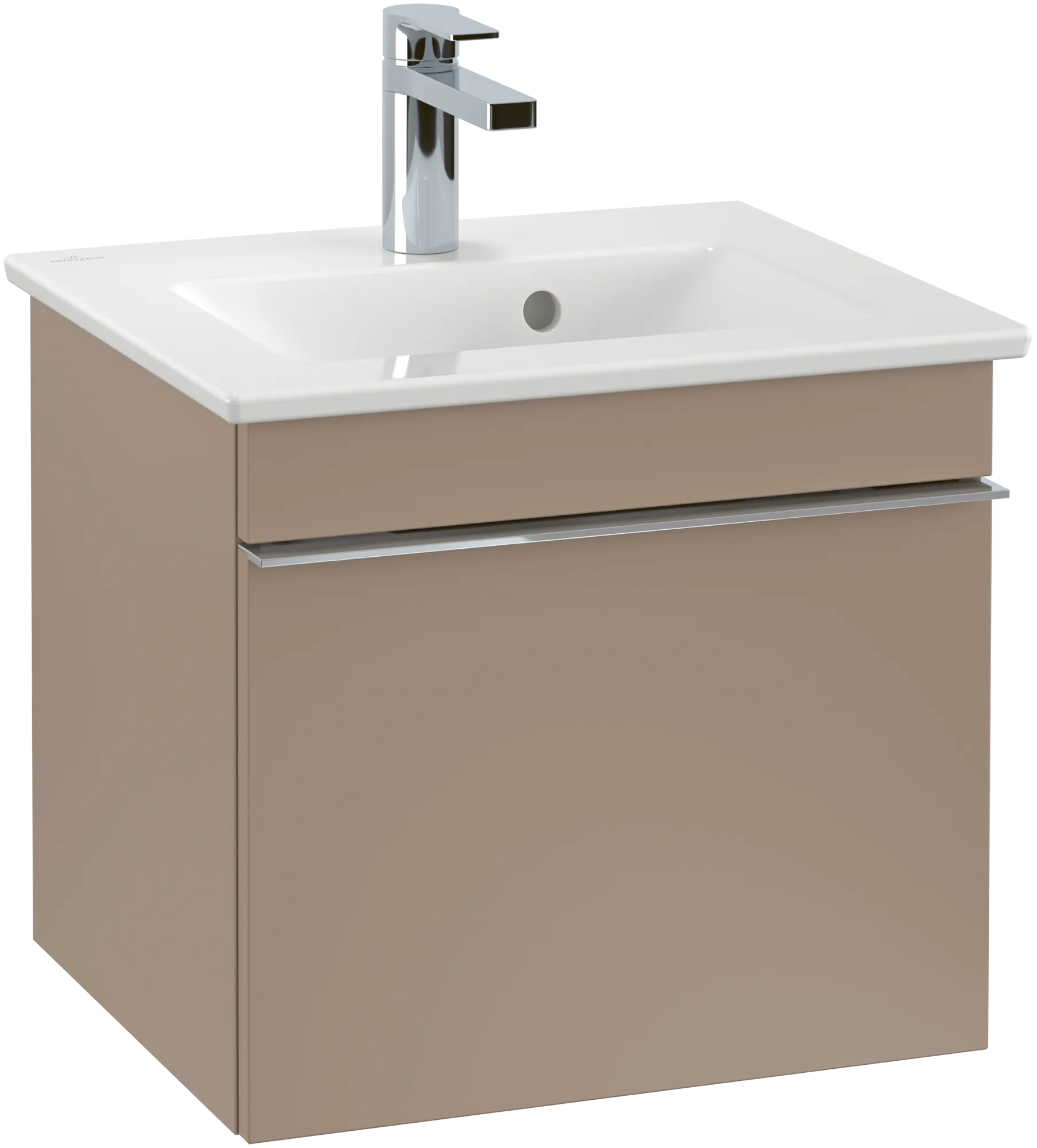 Villeroy & Boch Handwaschbecken „Venticello“ 500 × 420 × 150 mm, mit Hahnlochbohrung, Hahnlochposition mittig in Weiß Alpin