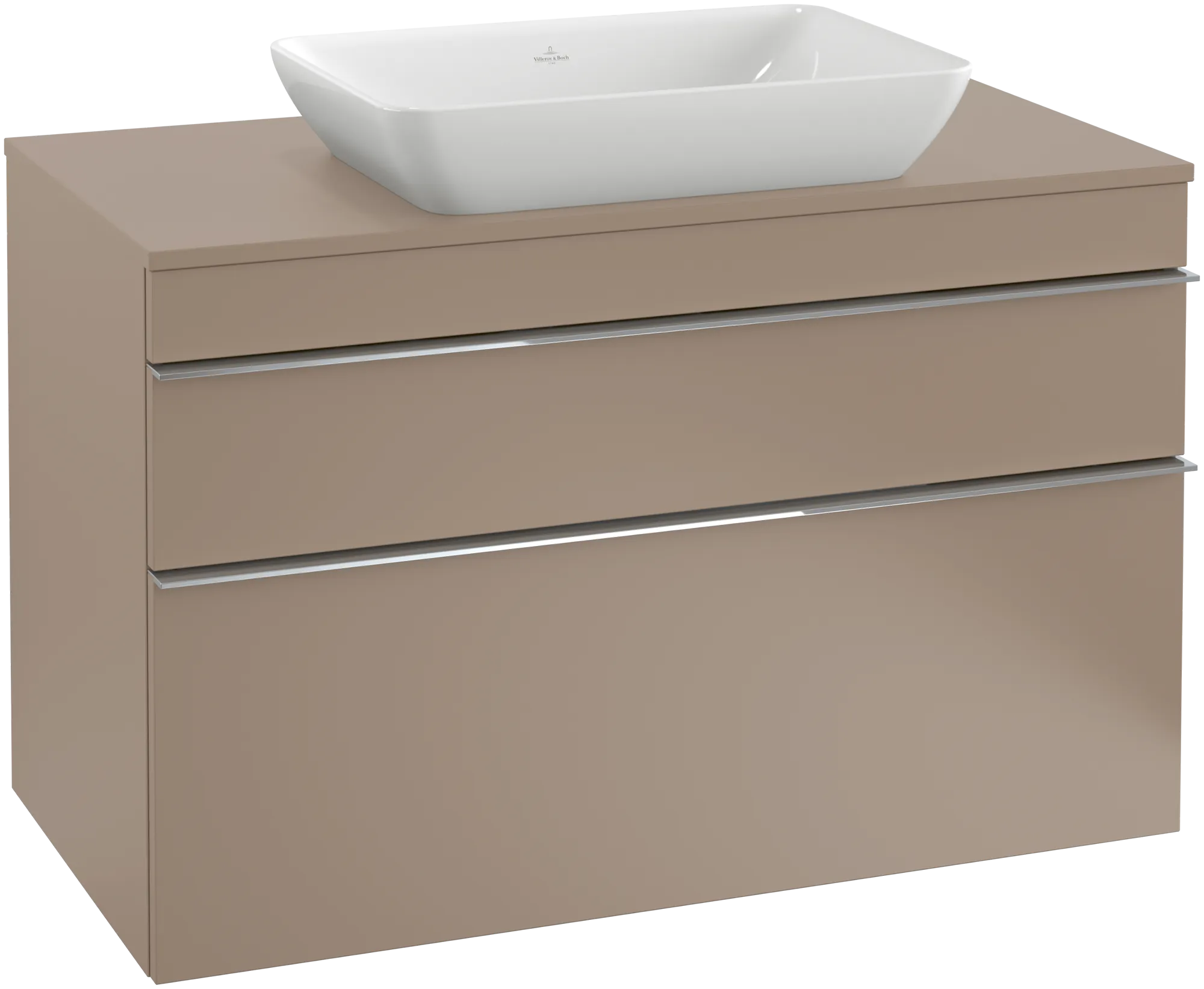 Villeroy & Boch Aufsatzwaschtisch „Venticello“ 555 × 360 × 180 mm, ohne Hahnlochbohrung in Weiß Alpin
