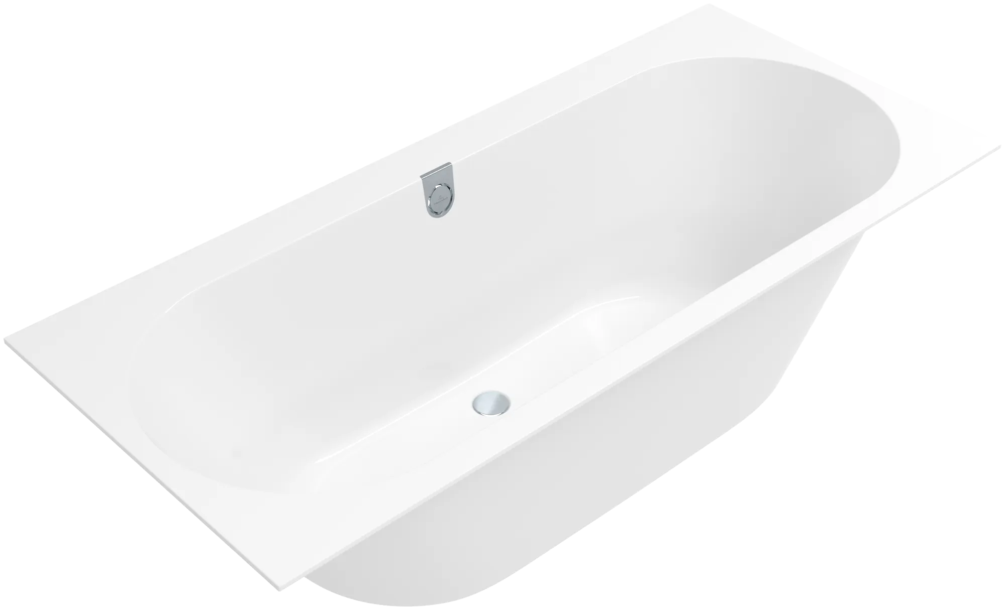 Villeroy & Boch Badewanne „Oberon 2.0“ Duo rechteck 170 × 75 cm, Mittelablauf in Weiß Alpin