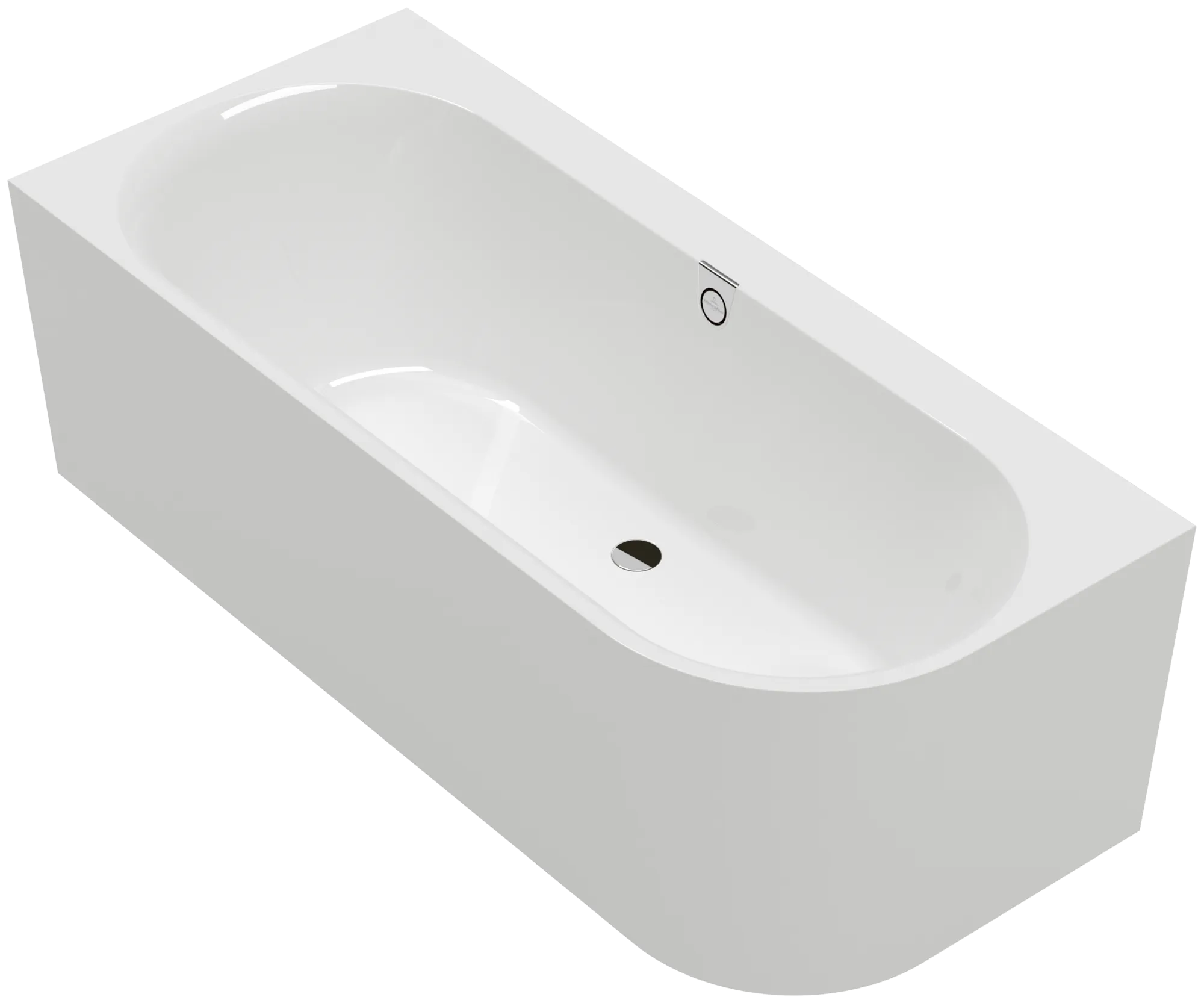 Villeroy & Boch Badewanne „Oberon 2.1“ linke Ausführung vorwand 180 × 80 cm, links in Weiß Alpin