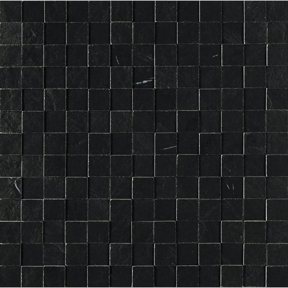 MARAZZI FLIESEN MYSTONE LAVAGNA MOSAIK 3D NERO NATURAL 30X30