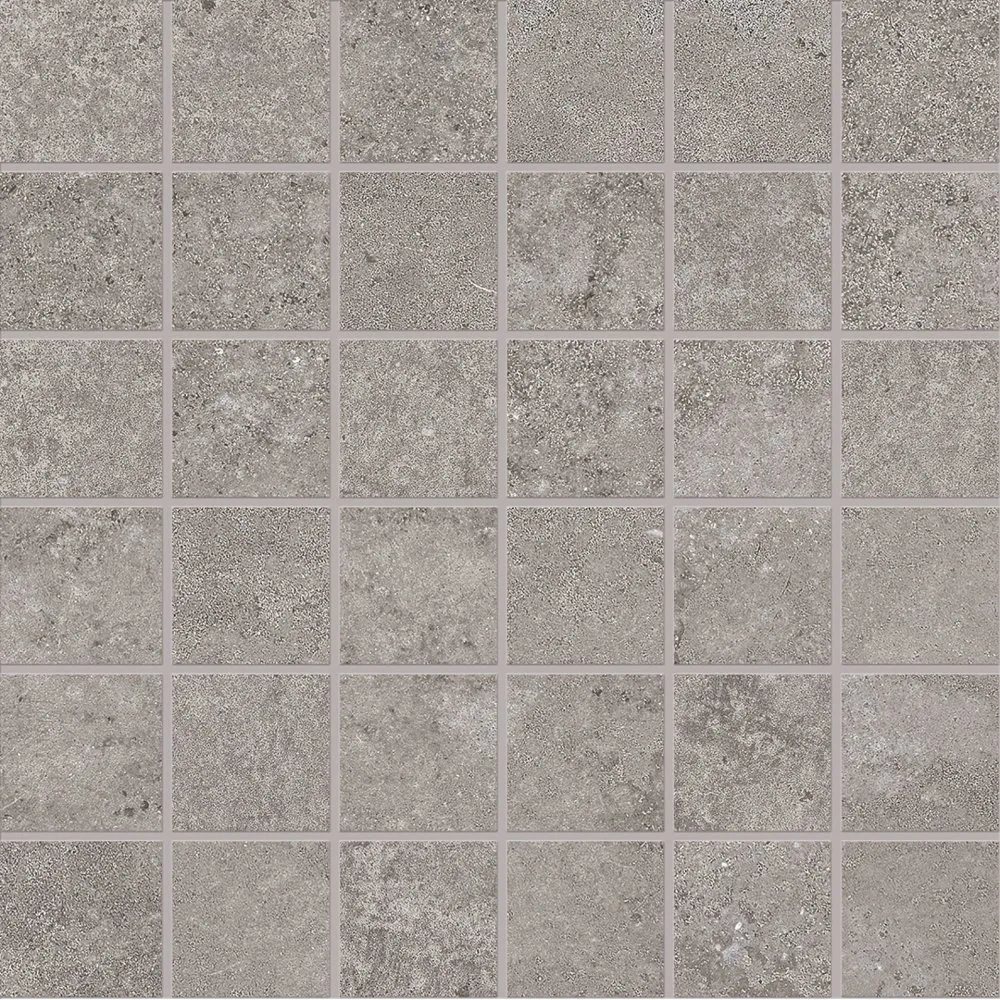 PROVENZA FLIESEN RE-PLAY CONCRETE MOSAIK RECUPERO DARK GREY NATURAL 30X30