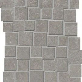 PROVENZA FLIESEN GROOVE MOSAIK PENTA BRIGHT GREY NATURAL REKTIFIZIERT 33X28,7