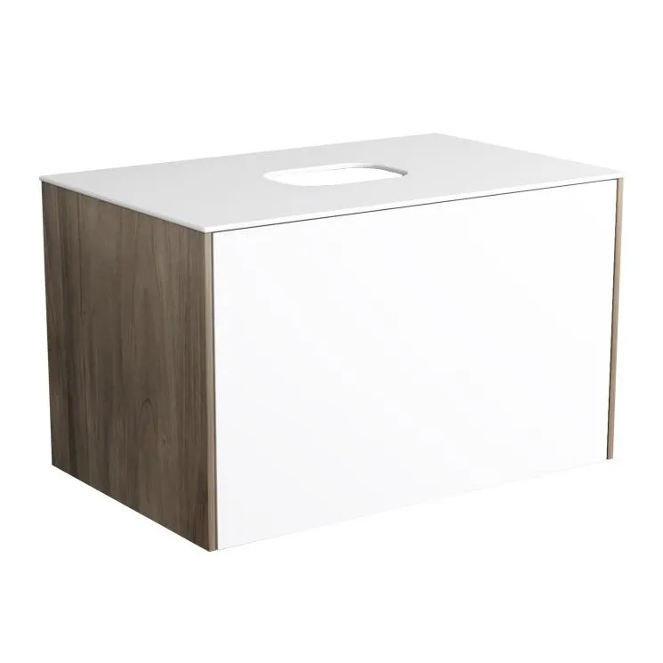 SIMAS FOLIO WANDSCHRANK MIT KERAMIKPLATTE WEISS GLÄNZEND 80X50 CM