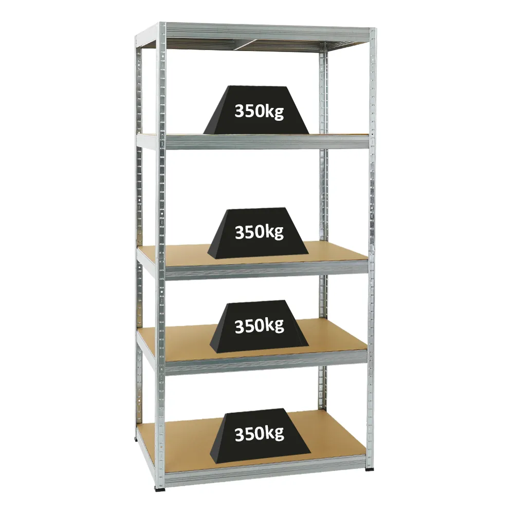 Schwerlastregal Slim Elephant M | HxBxT 180x90x60 cm | 5 Ebenen | Fachlast 350 kg | Verzinkt