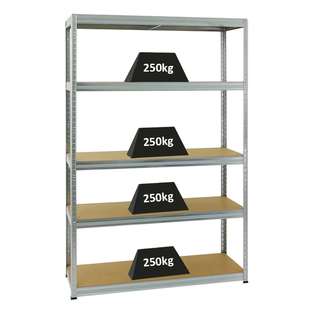 Schwerlastregal Big Elephant S | HxBxT 180x120x45 cm | Fachlast 250kg | Verzinkt