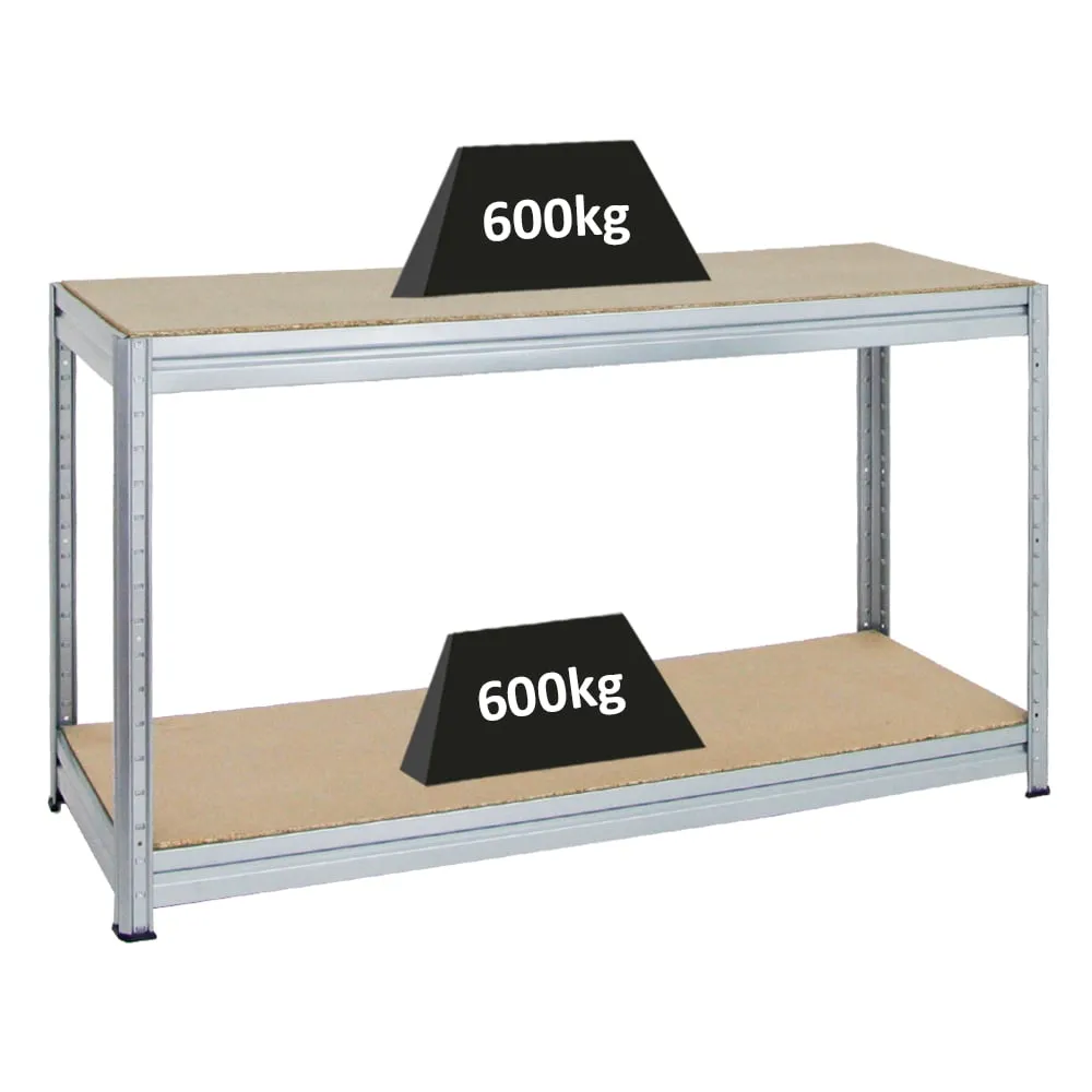 Höhenverstellbare Werkbank DINO | HxBxT 90x160x60cm | Traglast 600 kg | Verzinkt