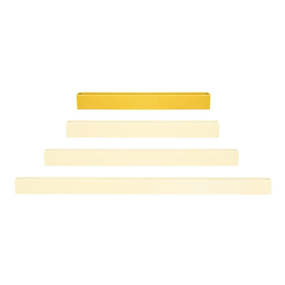 Querbalken für Rammschutz-Geländer XL-Line | HxBxT 12x100x8cm | inkl. Montageschrauben | Feuerverzinkter & kunststoffbeschichteter Stahl | Gelb