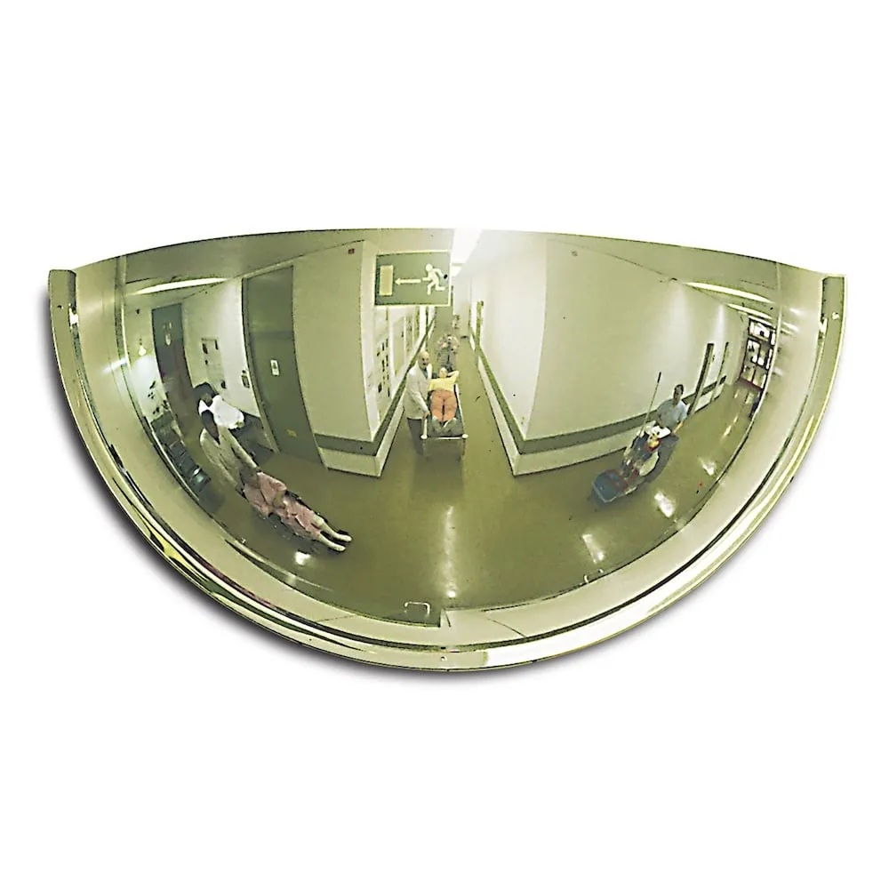 Drei-Wege-Bobachtungsspiegel mit 180° Blickwinkel aus Acrylglas | Kugelspiegel mit Weitwinkel-Wirkung | HxBxT 32x60x24cm | Zum Aufdübeln