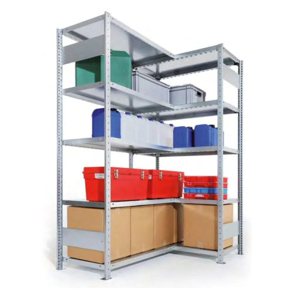 Meta Eckregal Stecksystem CLIP | HxBxT 200x100x60cm | 5 Ebenen | Fachlast 100kg | Verzinkt