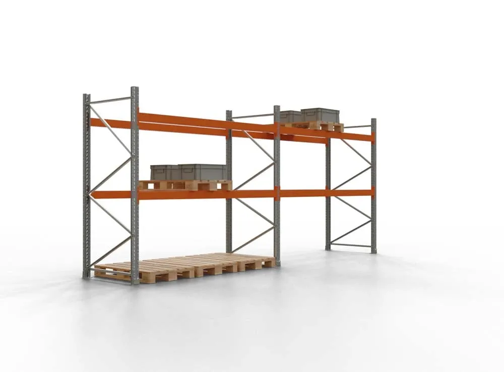 Palettenregal TAURUS | Low | HxBxT 250x565x110cm | Fachlast 2000kg | 2 Ebenen