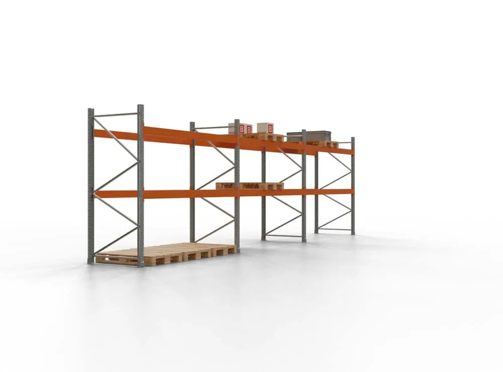 Palettenregal TAURUS | Low | HxBxT 250x844x110cm | Fachlast 3000kg | 2 Ebenen