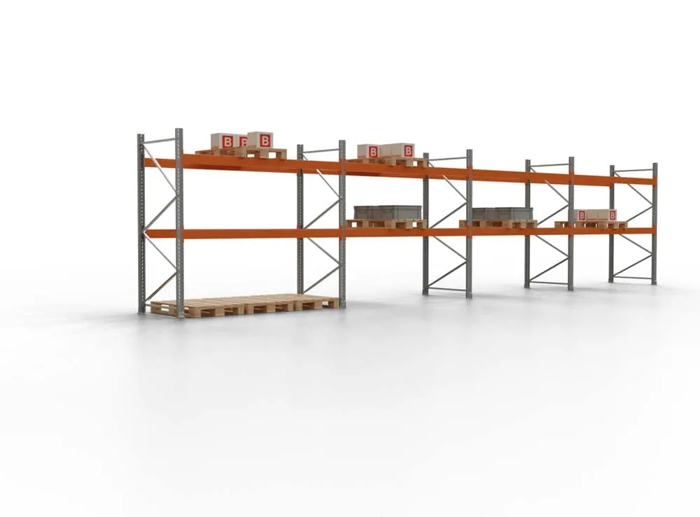 Palettenregal TAURUS | Low | HxBxT 250x1123x110cm | Fachlast 3000kg | 2 Ebenen