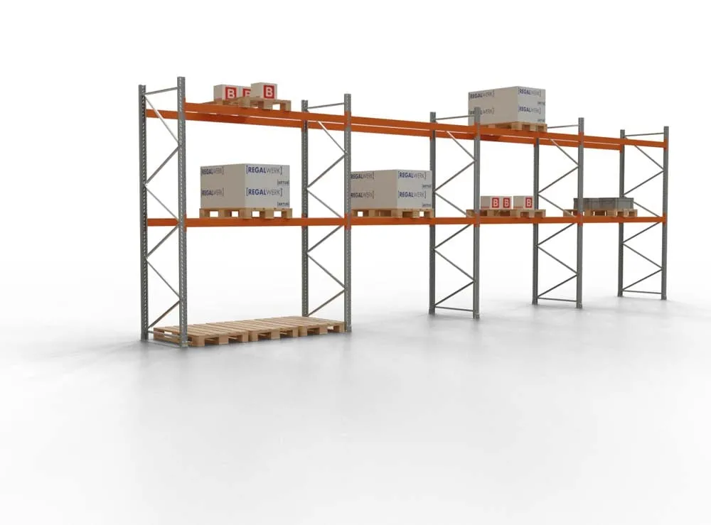 Palettenregal TAURUS | Medium | HxBxT 350x1123x110cm | Fachlast 2000kg | 2 Ebenen