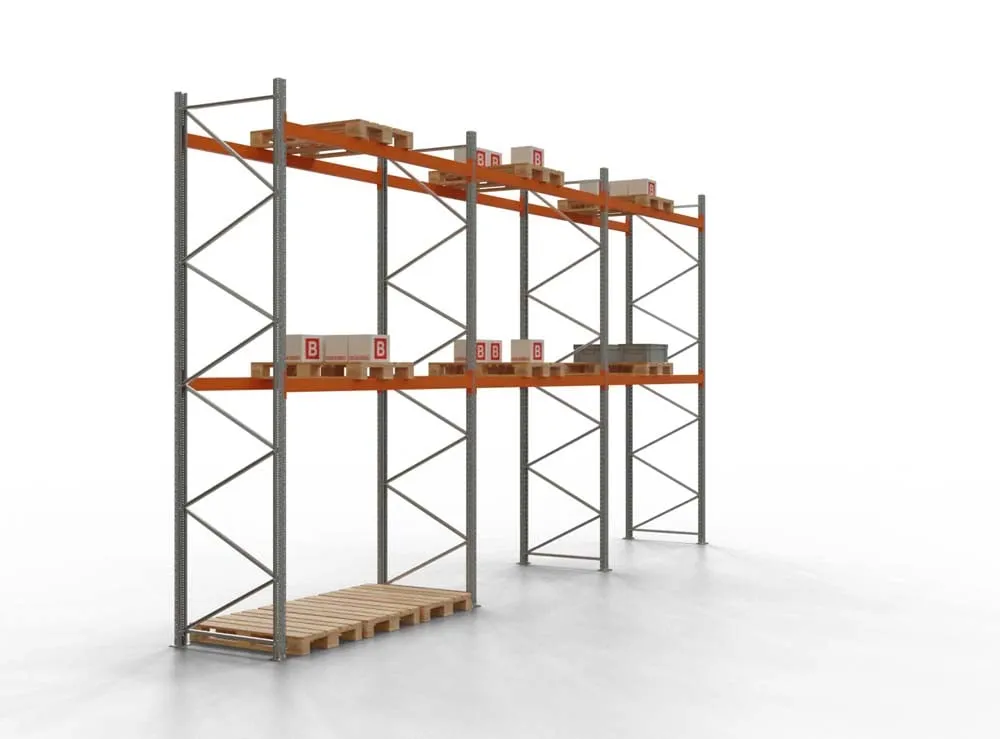 Palettenregal TAURUS | Extra-Tall | HxBxT 450x844x110cm | Fachlast 2000kg | 2 Ebenen