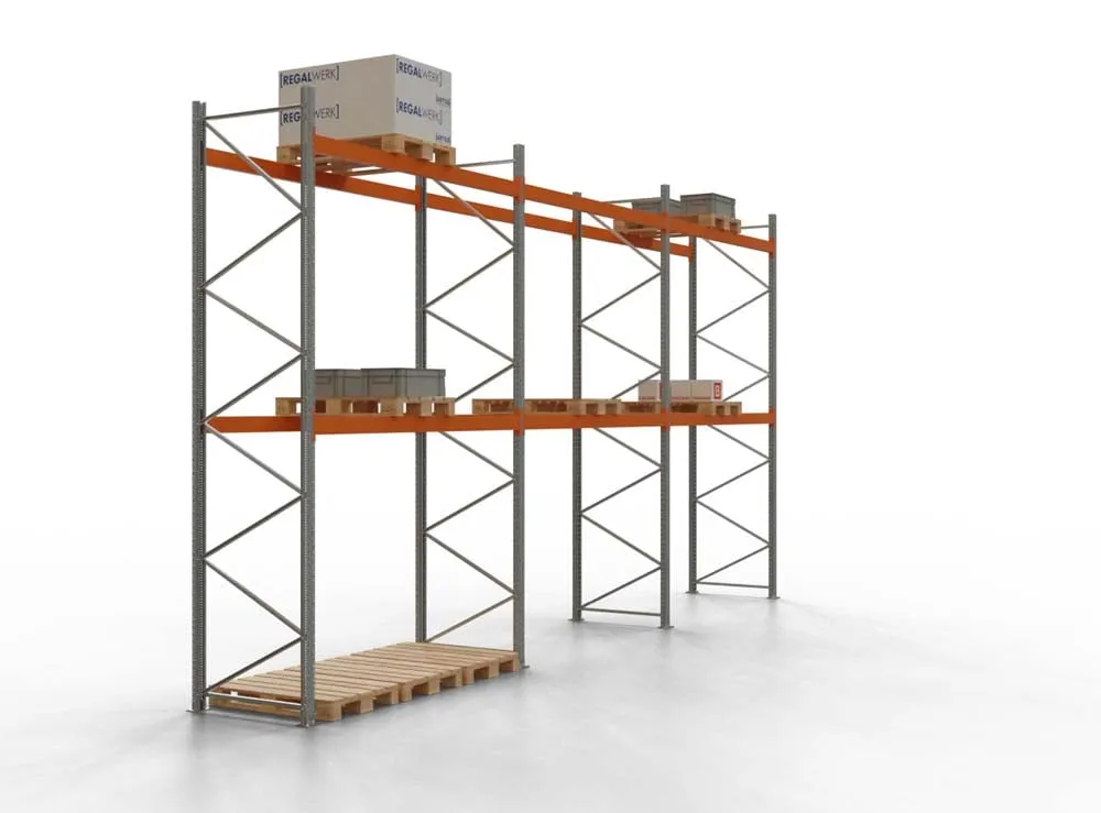 Palettenregal TAURUS | Extra-Tall | HxBxT 450x844x110cm | Fachlast 3000kg | 2 Ebenen