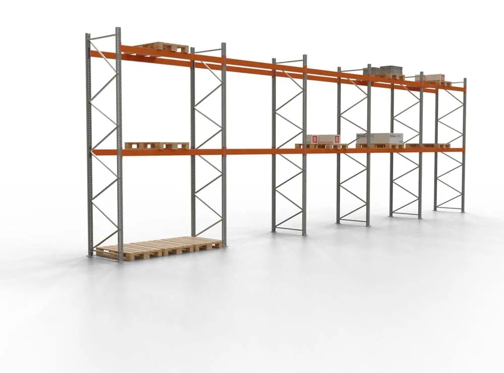 Palettenregal TAURUS | Extra-Tall | HxBxT 450x1410x110cm | Fachlast 3000kg | 2 Ebenen