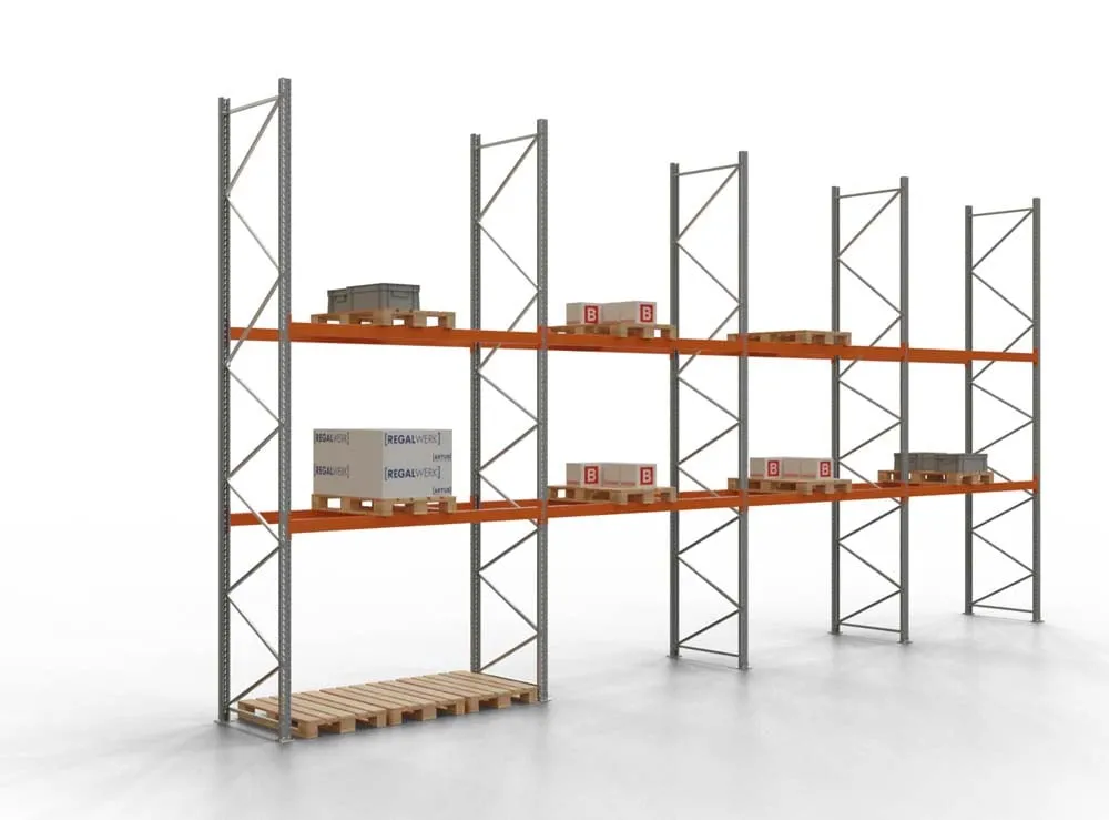 Palettenregal TAURUS | Super-Tall | HxBxT 550x1123x110cm | Fachlast 2000kg | 2 Ebenen