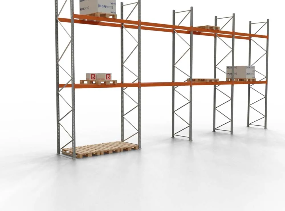 Palettenregal TAURUS | Super-Tall | HxBxT 550x1123x110cm | Fachlast 3000kg | 2 Ebenen