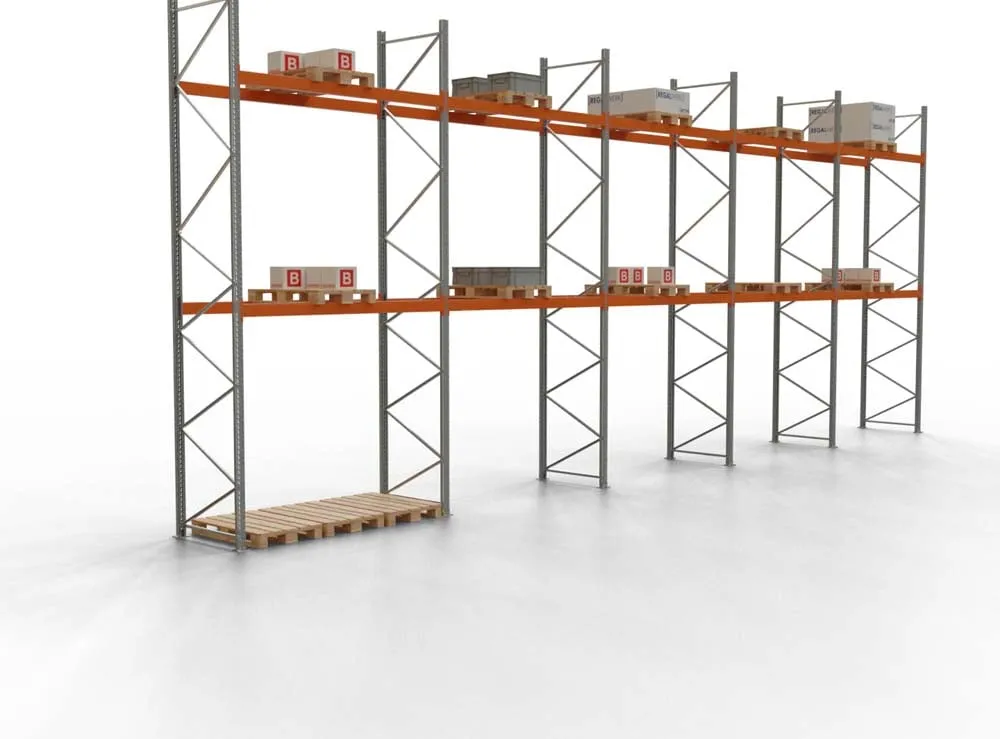 Palettenregal TAURUS | Super-Tall | HxBxT 550x1410x110cm | Fachlast 3000kg | 2 Ebenen