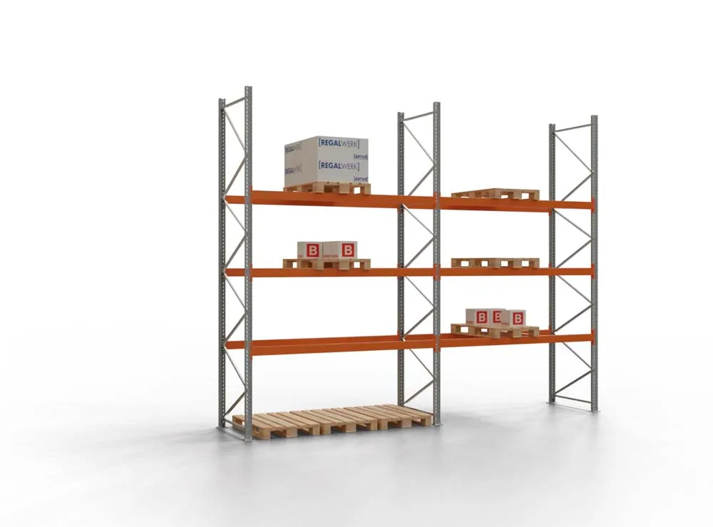 Palettenregal TAURUS | Extra-Tall | HxBxT 450x565x110cm | Fachlast 2000kg | 3 Ebenen