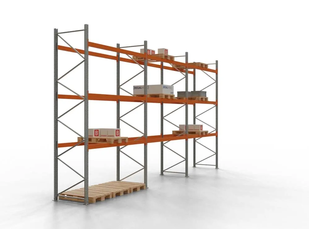 Palettenregal TAURUS | Extra-Tall | HxBxT 450x844x110cm | Fachlast 2000kg | 3 Ebenen