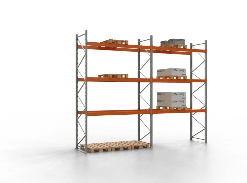 Palettenregal TAURUS | Extra-Tall | HxBxT 450x565x110cm | Fachlast 3000kg | 3 Ebenen