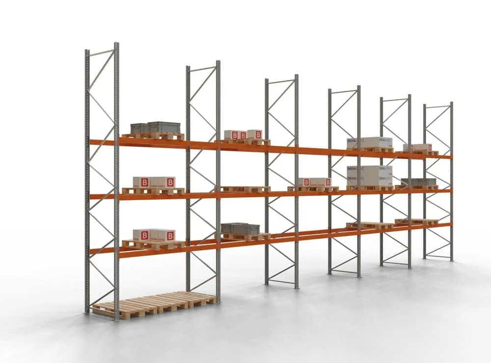 Palettenregal TAURUS | Super-Tall | HxBxT 550x1410x110cm | Fachlast 2000kg | 3 Ebenen