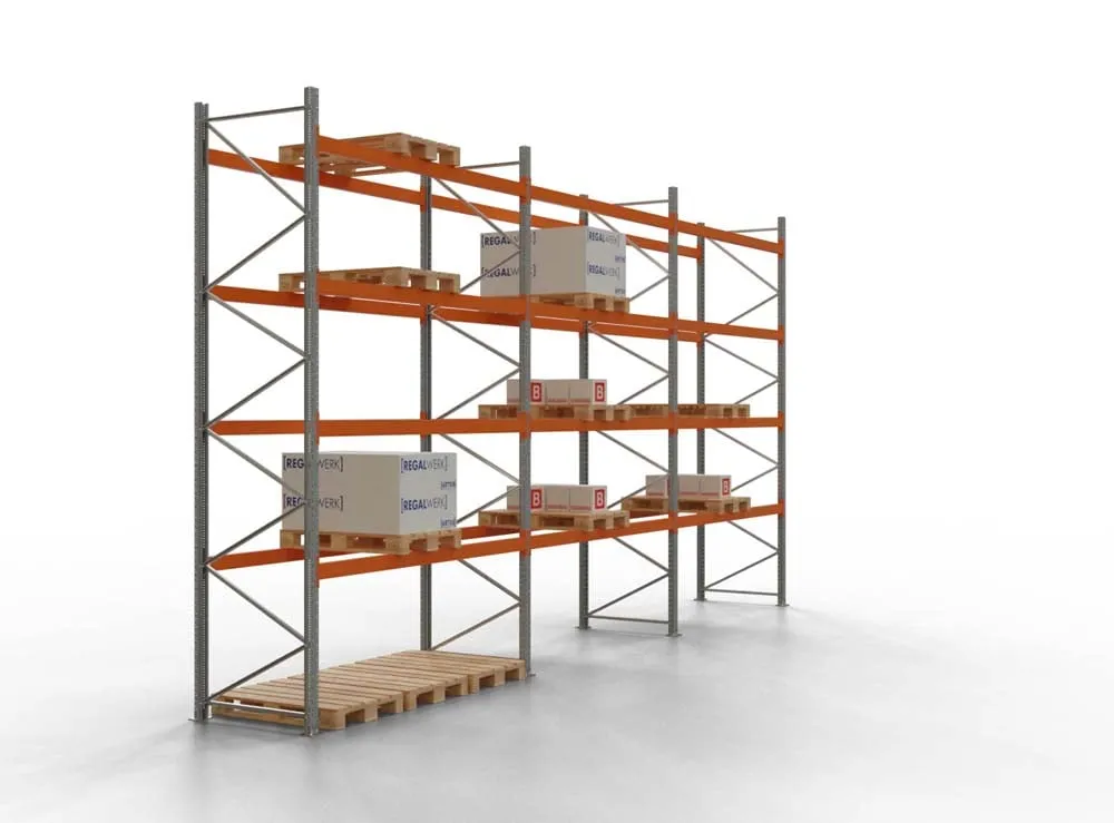 Palettenregal TAURUS | Extra-Tall | HxBxT 450x844x110cm | Fachlast 2000kg | 4 Ebenen