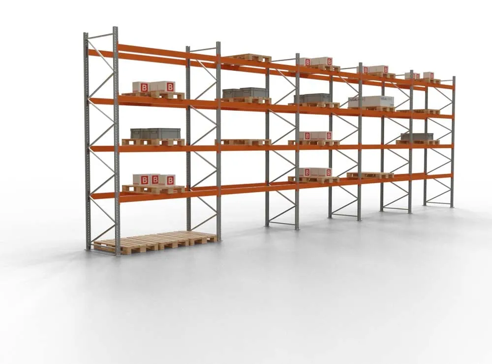 Palettenregal TAURUS | Extra-Tall | HxBxT 450x1410x110cm | Fachlast 3000kg | 4 Ebenen